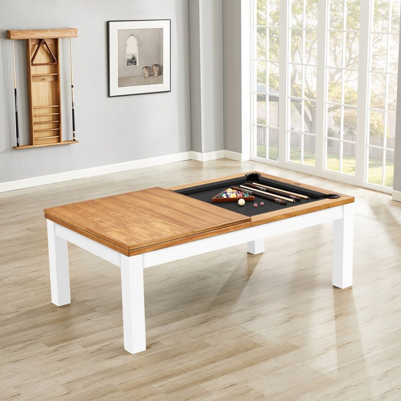 Imperial Penelope II Pool Table with Dining Top in Acacia & White - Image 8