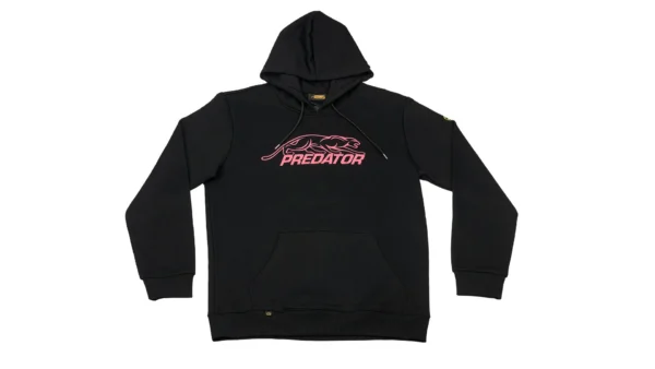 Predator Hoodie Black with Pink Cat Logo - Image 2