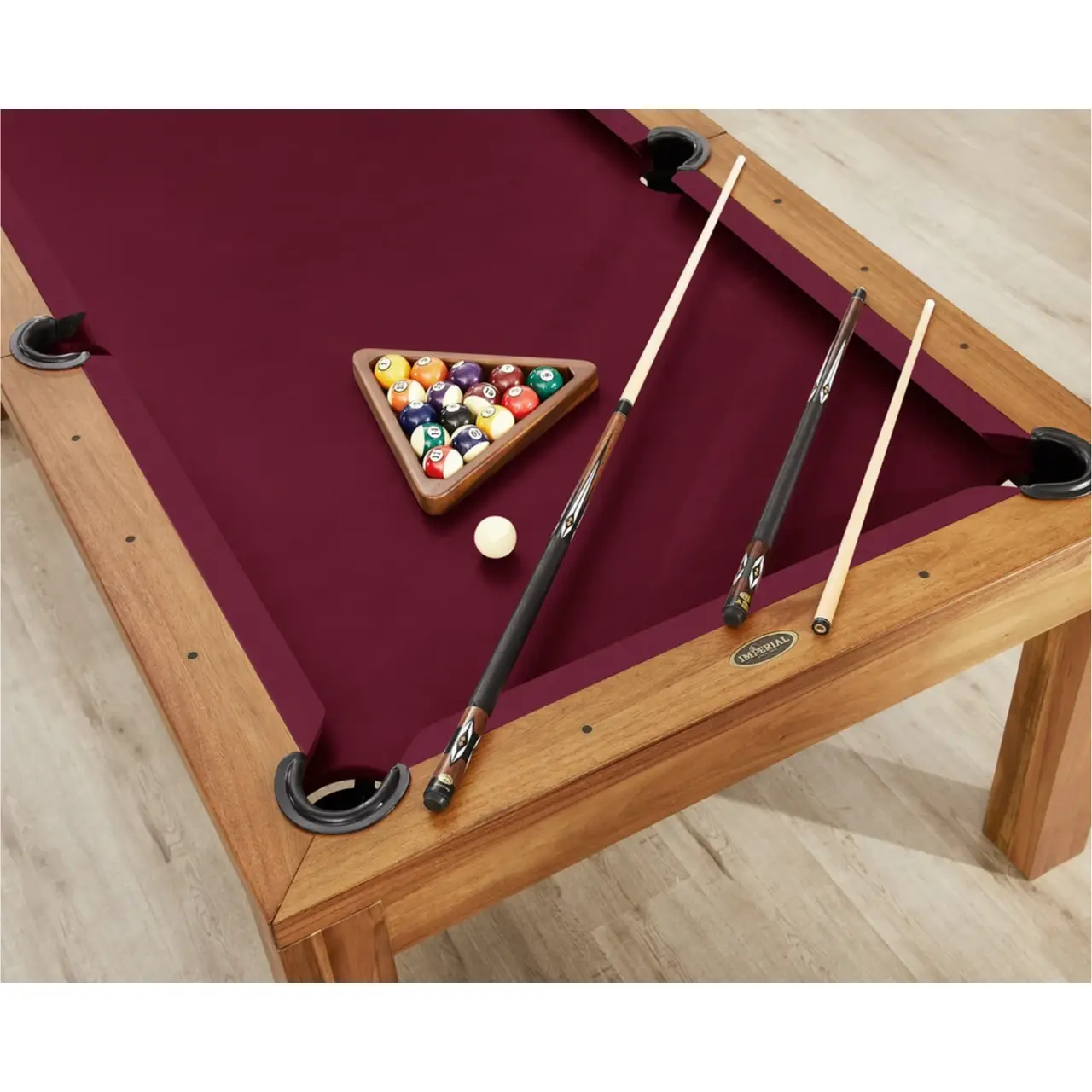 Imperial Penelope II Pool Table with Dining Top in Acacia - Image 9
