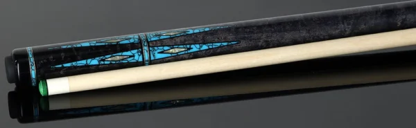 Pechauer Limited Edition Carbon Stained Maple with Turquoise Points and Abalone Inlays Pool Cue - PL36 - Image 5