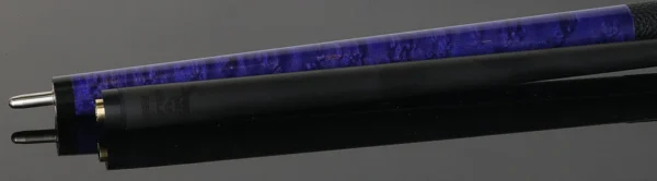 Bull Carbon Purple-Stained Birdseye Maple Play Cue with Textured Leather Wrap - Image 4