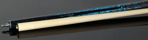 Pechauer Limited Edition Carbon Stained Maple with Turquoise Points and Abalone Inlays Pool Cue - PL36 - Image 4