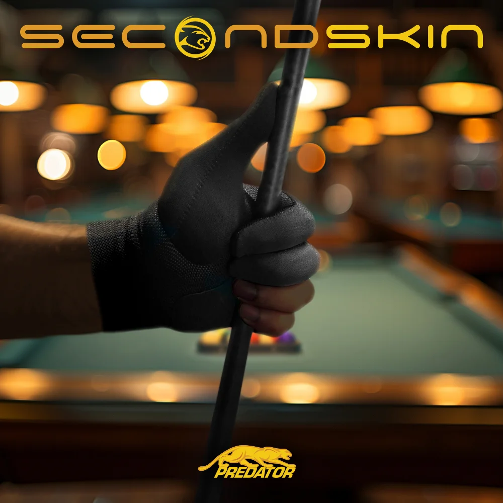 Predator Second Skin Black & Yellow Billiard Glove with Closed Fingers – Left Hand - Image 6